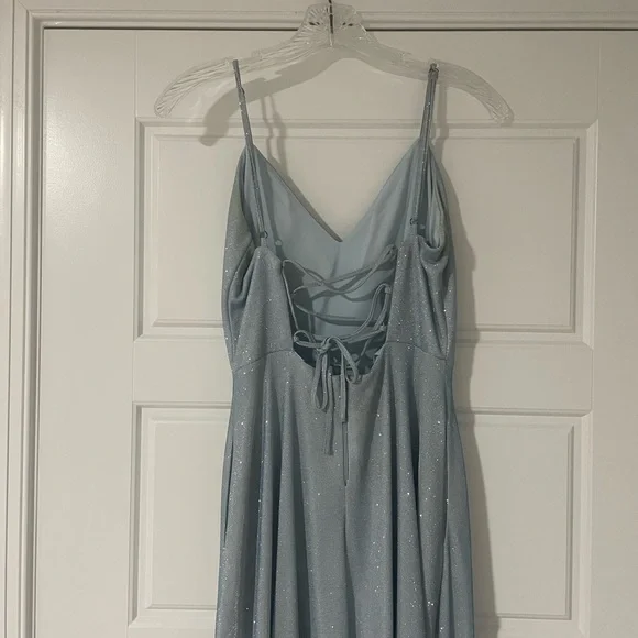 Light blue sparkle prom dress - Picture 8 of 9